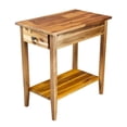thumbnail image 1 of Fairway Avenue Home 2-Tier Solid Acacia Recliner Table with Drawer - Natural, 1 of 7