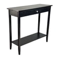 thumbnail image 1 of Fairway Avenue Home Acacia Console Table with Drawer & Lower Shelf- Black, 1 of 7