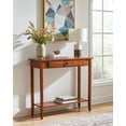 thumbnail image 1 of Fairway Avenue Home Solid Acacia Console Table with Drawer and Lower Shelf, Mahogany, 1 of 7