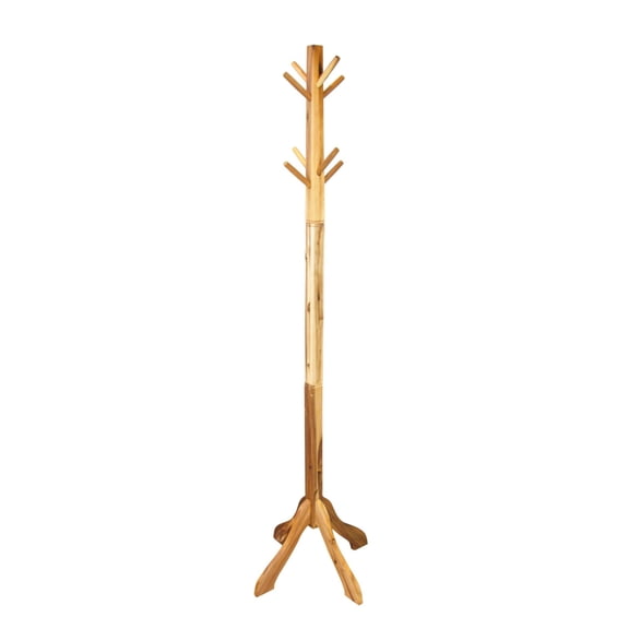 Casual Contemporary Living Solid Acacia Hall Tree - Natural