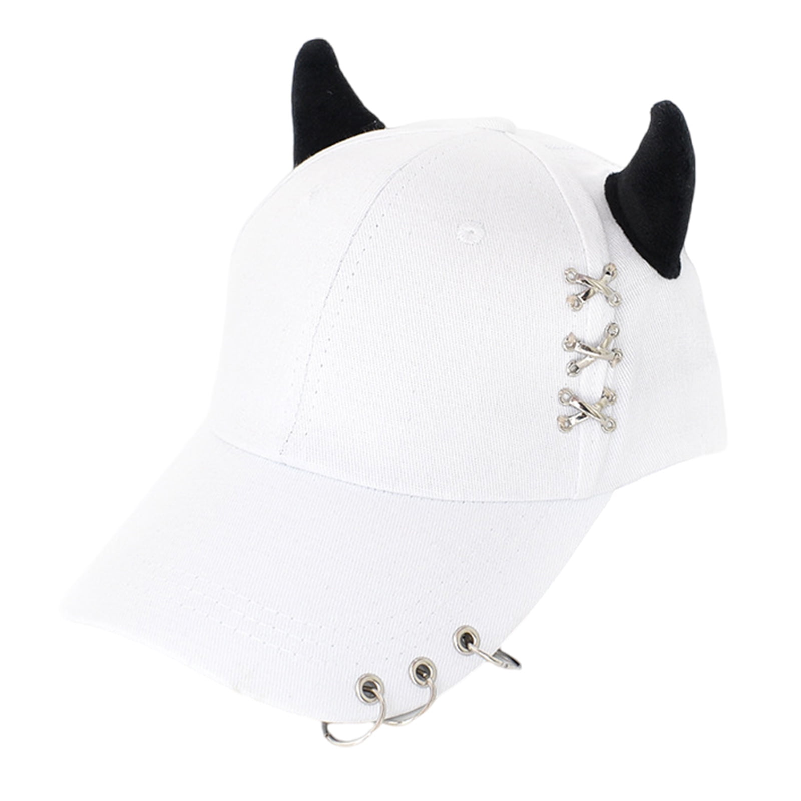 Casual Cotton Baseball Caps With Metal Rings Delicate Hip Hop Hat ...