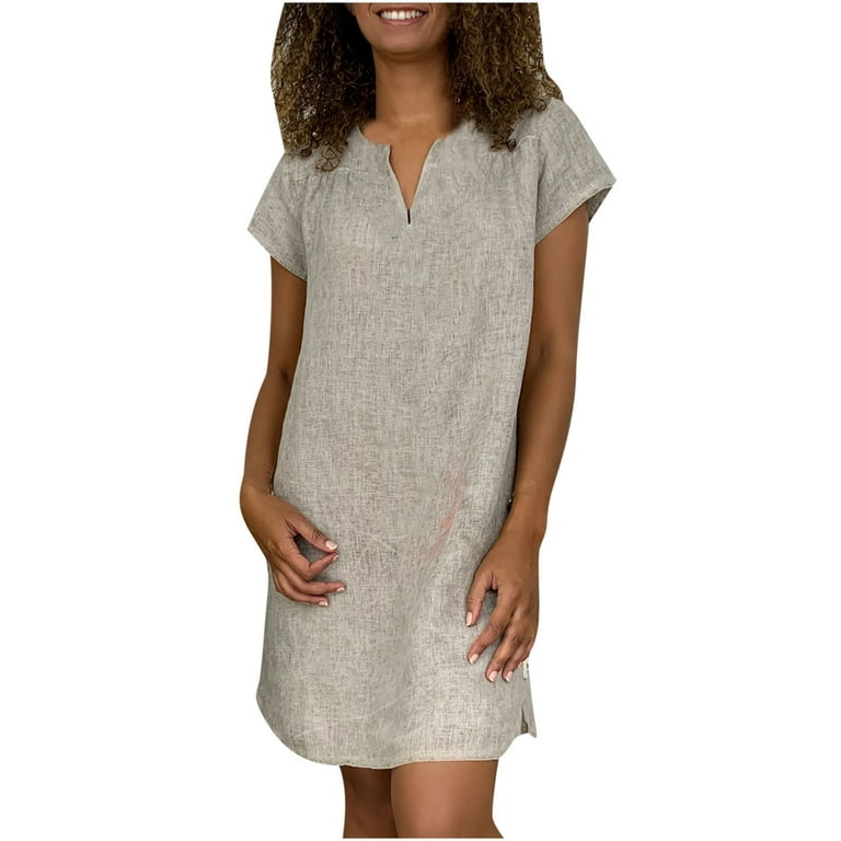 Spring Brown Long Sleeveless Linen Dress 3353 Spring Brown Long Sleeveless Linen Dress 3353