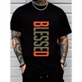 thumbnail image 1 of Casual Crew Neck T-Shirt - Geometric-Pattern, Smooth Cotton Knit Fabric, Medium Stretch - Short Sleeve Tee for Leisure & Everyday Wear | Breathable Comfort Fit | Machine Washable, 1 of 5