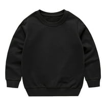 Casual Crewneck Sweatshirt New Toddler Baby Boys Girls Basic Sweatshirts Long Sleeve Crew Neck Pullover Tops Fall Casual Trendy Outfits Black 2 Years