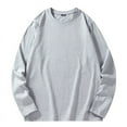 thumbnail image 1 of Casual Crewneck Sweatshirts for Men Plus Size L-6XL Pullover Long Sleeve Shirts Basic Solid Loose Comfort Loungewear No Hood Sweatshirt, 1 of 7