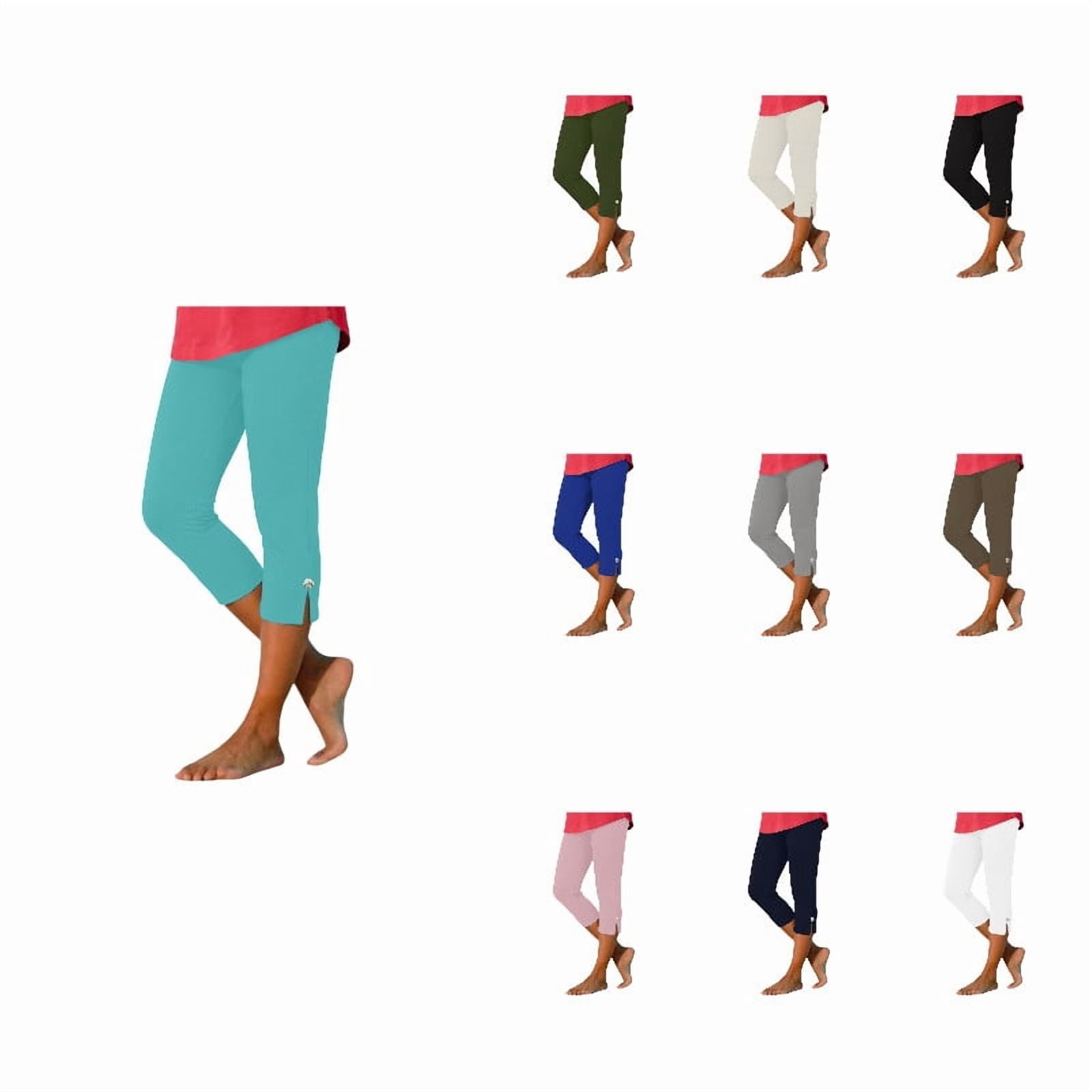 Casual Cropped Trousers Fashionable Solid Button Front Ankle Pants For ...