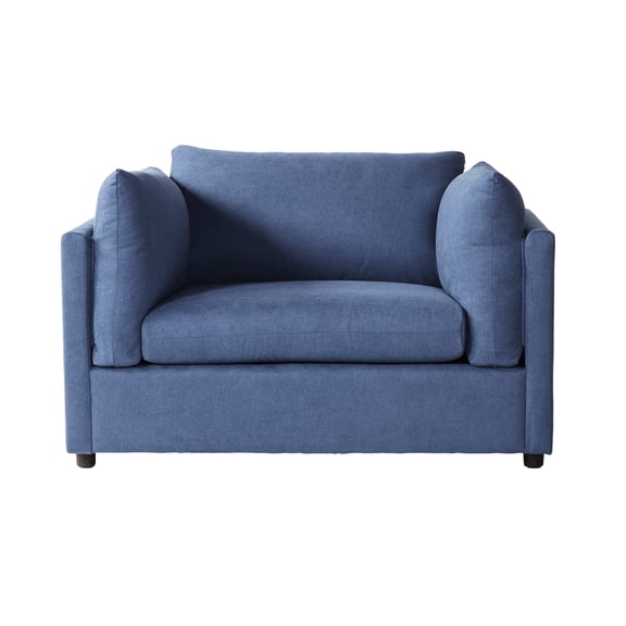Casual Cuddler for Living Room | Deep Seating for Peaceful Time | Navy Solid Color Fabric | Provides Adequate Support