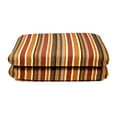 thumbnail image 1 of Casual Cushion Stripe Sunbrella® Fabric 2-Piece Indoor/Outdoor Seat Pad Cushion, 20"W x 18"L, Brannon Redwood, 1 of 7