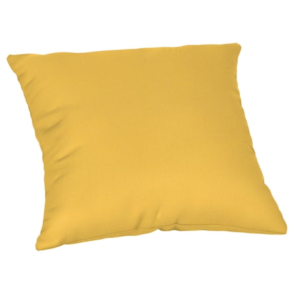 Casual Cushion Outdoor Throw Pillow, Sunbrella Fade & Water Resistant for Patio Furniture, Adirondacks & Porch Swings, 20"W x 20"L, 6" thick, Reversible, Spectrum Daffodil