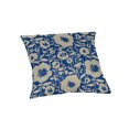 thumbnail image 1 of Casual Cushion Floral Sunbrella® Fabric 1-Piece Indoor/Outdoor Square Throw Pillow, 20"W x 20"L, Andy Cobalt, 1 of 4