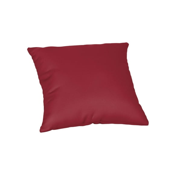 Casual Cushion Solid Sunbrella® Fabric 1-Piece Indoor/Outdoor Square Throw Pillow, 15"W x 15"L, Canvas Burgundy