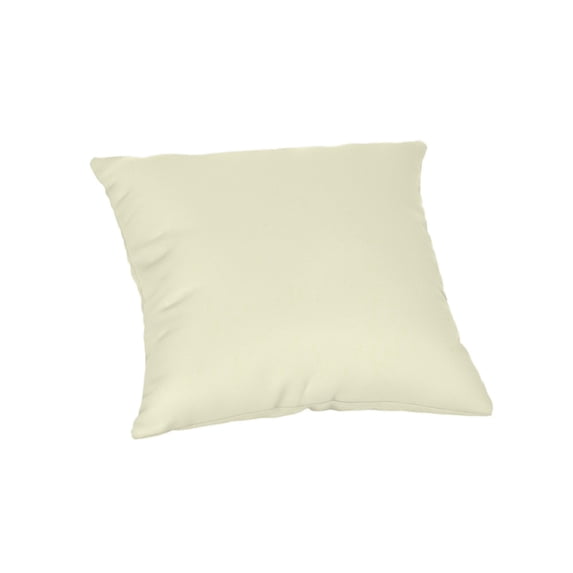 Casual Cushion Solid Sunbrella® Fabric 1-Piece Outdoor Throw Pillow, 20"W x 20"L, Canvas Natural
