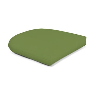 Casual Cushion Solid Sunbrella® Fabric 1-Piece Indoor/Outdoor Wicker Seat Pad, 18"W x 18"L, Spectrum Cilantro