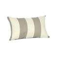 thumbnail image 1 of Casual Cushion Stripe Sunbrella® Fabric 1-Piece Indoor/Outdoor Lumbar Pillow, 19"W x 12"L, Solana Seagull, 1 of 4