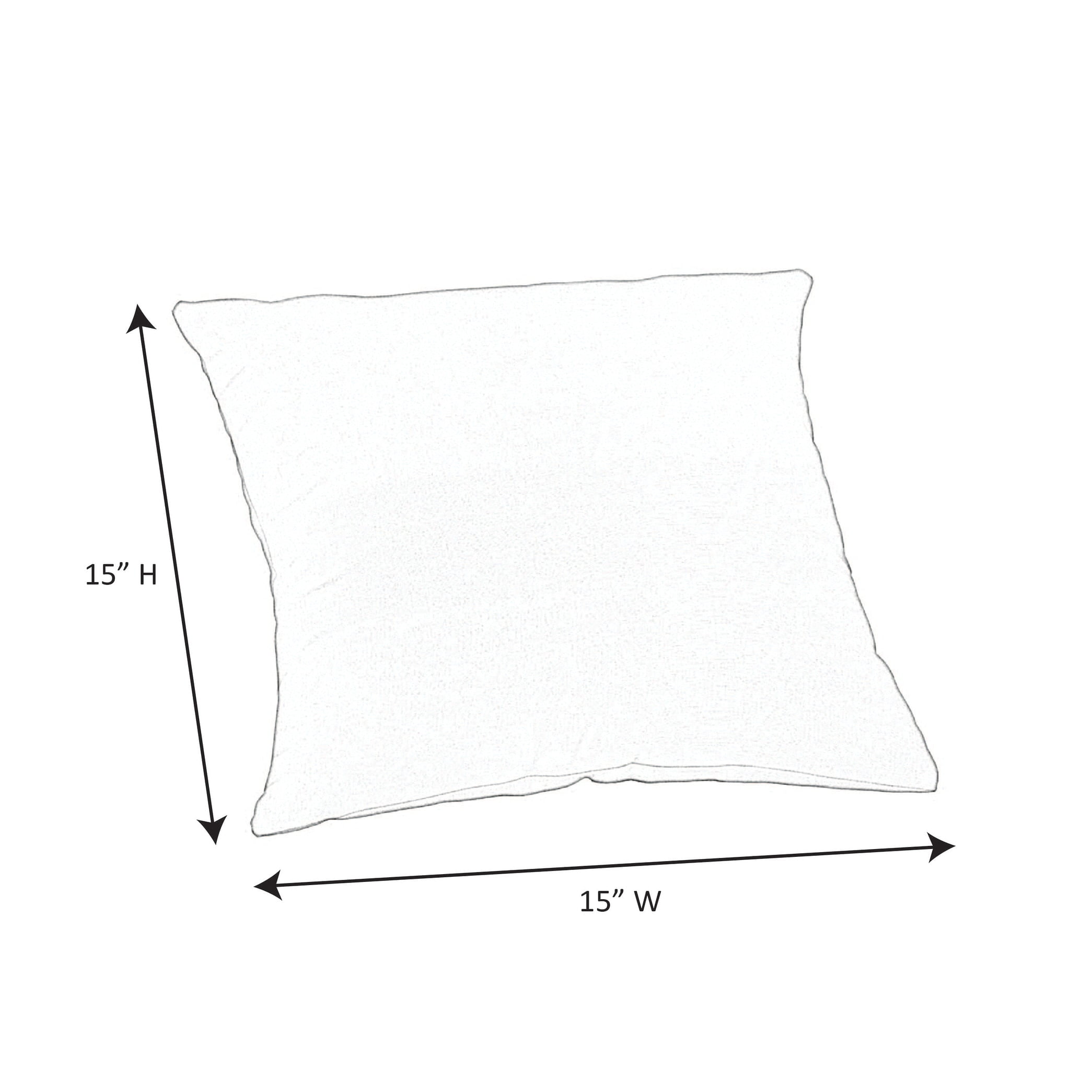 Milano Char Stripe Sunbrella® 15" Square Outdoor Throw Pillow