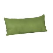 Casual Cushion Solid Sunbrella® Fabric 1-Piece Indoor/Outdoor Lumbar Pillow, 22"W x 9"L, Spectrum Cilantro