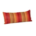 thumbnail image 1 of Casual Cushion Stripe Sunbrella® Fabric 1-Piece Indoor/Outdoor Lumbar Pillow, 22"W x 9"L, Astoria Sunset, 1 of 4