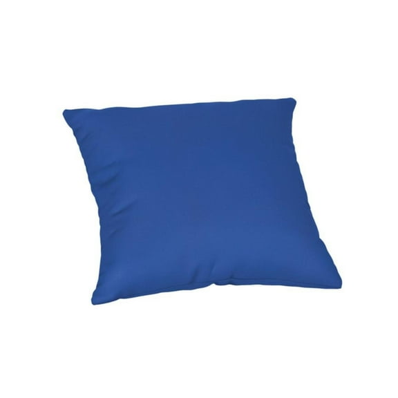 Casual Cushion Solid Sunbrella® Fabric 1-Piece Indoor/Outdoor Square Throw Pillow, 15"W x 15"L, Canvas True Blue