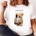 thumbnail image 1 of Casual Cute Bear Trend Cute Style Women‘s Short Sleeve Printed T-shirt Pattern T-shirt Top Fashion Summer Spring Printed Clothin, 1 of 7