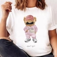 thumbnail image 1 of Casual Cute Bear Trend Cute Style Women‘s Short Sleeve Printed T-shirt Pattern T-shirt Top Fashion Summer Spring Printed Clothin, 1 of 7