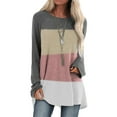 thumbnail image 1 of Casual Dandelion Print Longline Shirt for Women Plus Size Long Sleeve Floral Tunic Top Pullover Tee Shirts Blouse S-XXXXXL, 1 of 2
