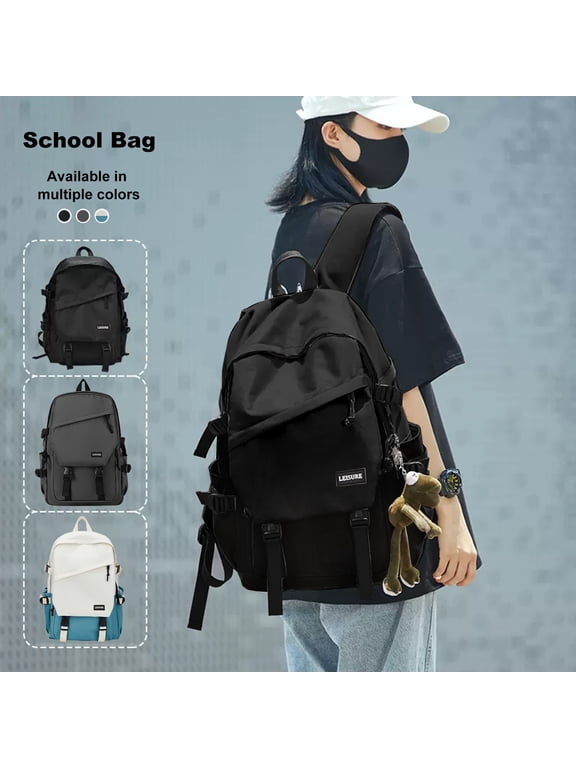 Casual Daypack Large upgraded version College Laptop Backpack for Men Women Water Resistant Lightweight School Bag Travel Rucksack for Sports High School Middle Bookbag for Students Size L Black