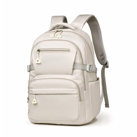 Casual Daypack for College Students with Large Capacity and Ergonomic Spine Support in Minimalist Style for Campus Commute and Social Meetings Beige