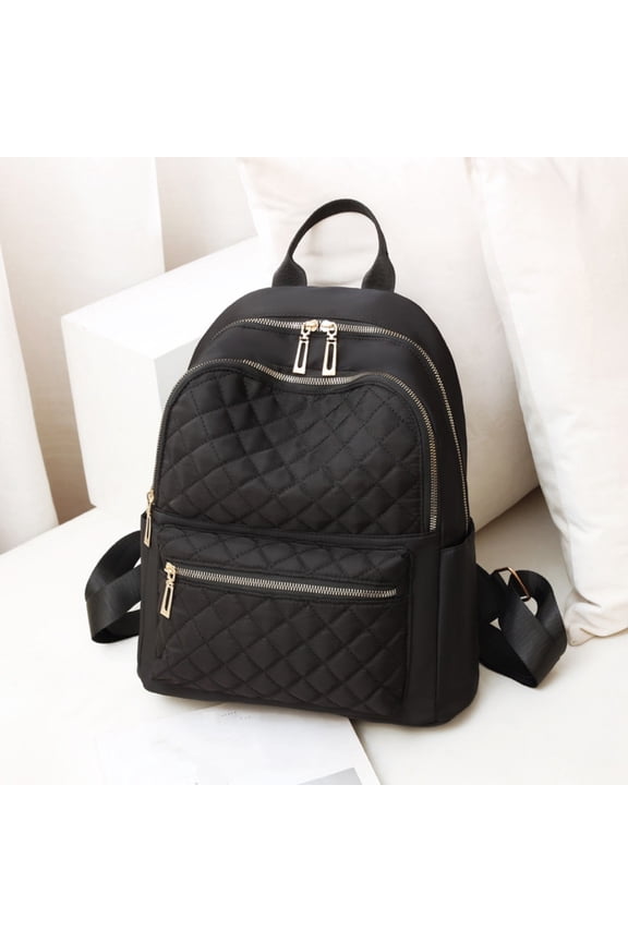 Casual Daypack for Women Quilted Lightweight Multi Pocket Zipper Travel Backpack,for Daily Commute Travel Use
