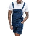 thumbnail image 1 of Casual Denim Pants Men Bib Jumpsuit Jeans, 1 of 4