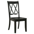 thumbnail image 1 of Casual Dining Chairs Of 2, Black Finish, Wood, Back, Pine Veneer Finish Side 2pcs, Chair, Veneer, Wood, 1 of 5