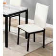 thumbnail image 1 of Casual Dining Room Side Chairs 4pc, White Upholstered, Black Metal Frame Look 4pc Upholstered With For, 1 of 2