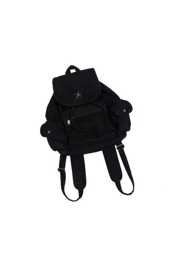 Casual Distressed Jeans Book Bag Wear Fabric Reinforced Stitching Practical Commuters Bag Travel Backpack