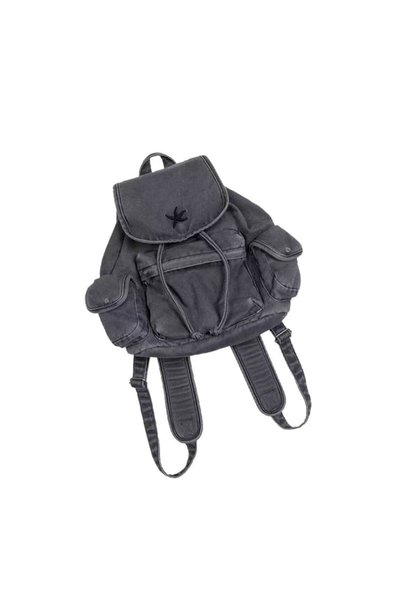 Casual Distressed Jeans Book Bag Wear Fabric Reinforced Stitching Practical Commuters Bag Travel Backpack