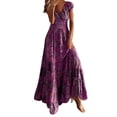 thumbnail image 1 of Casual Dress For Women Short Sleeve Elegant Evening Dress Flower Sexy A-Line Boho Dress Leisure Maxi Dress Party Dress Beach Long Dresses, 1 of 6