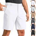 thumbnail image 1 of Casual Dress Shorts for Men Stretch Quick Dry Breathable Golf Shorts All Day Comfy Work Bottoms with Pockets, #02 White, M, 1 of 6