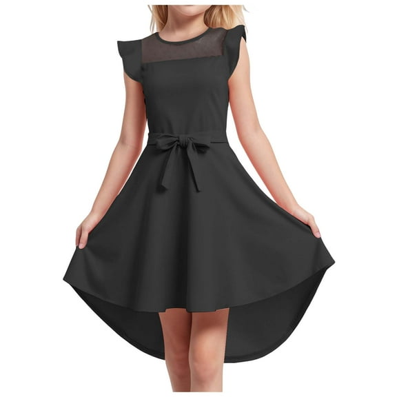 Casual Dresses For Girls Girls Dresses Size 8 New 6-14 Years Girls Summer Dress Casual Spaghetti Strap A-Line Sundress with Adjustable Straps