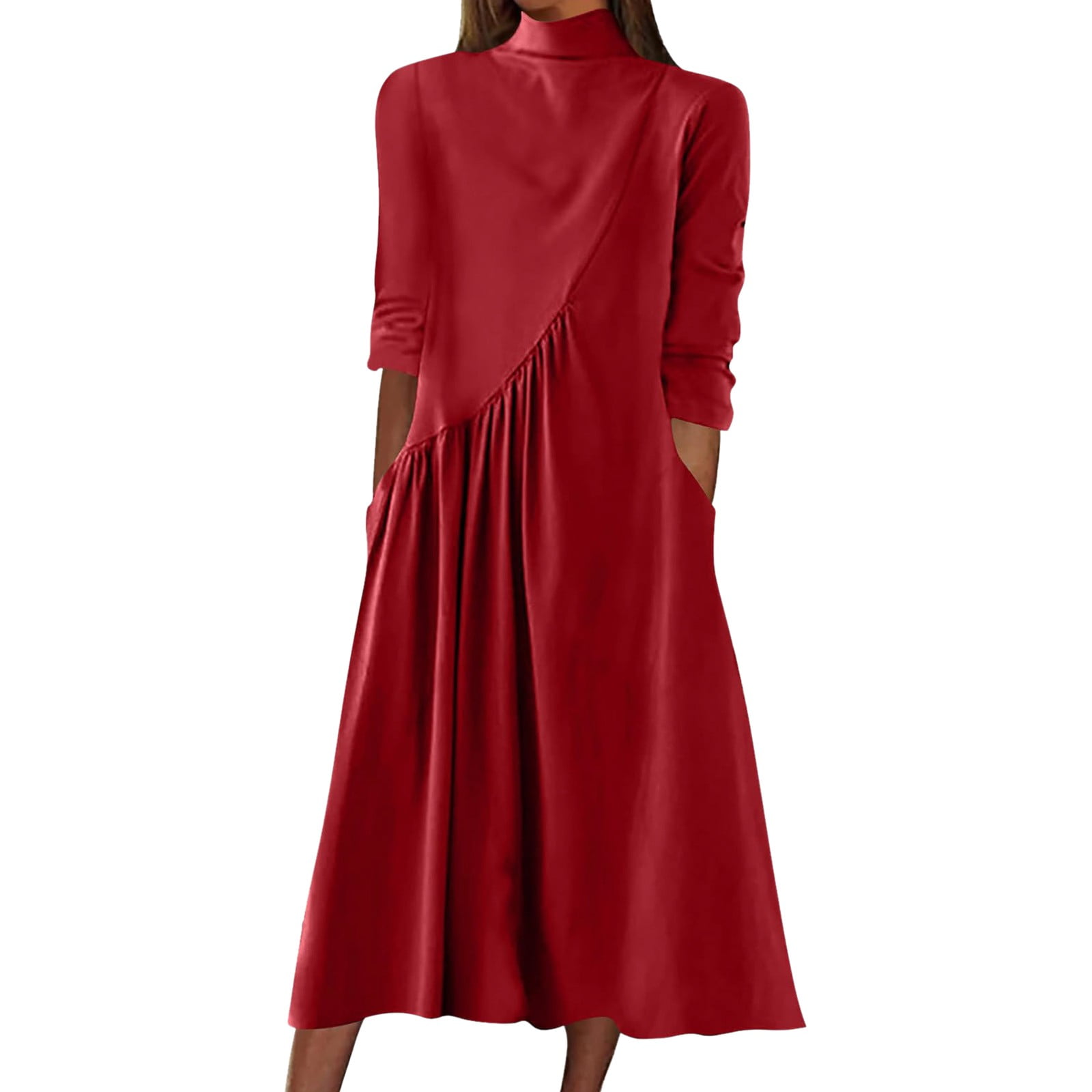 Winter Women Clothing Casual Pleated Printed Sleeveless Dress main image 0