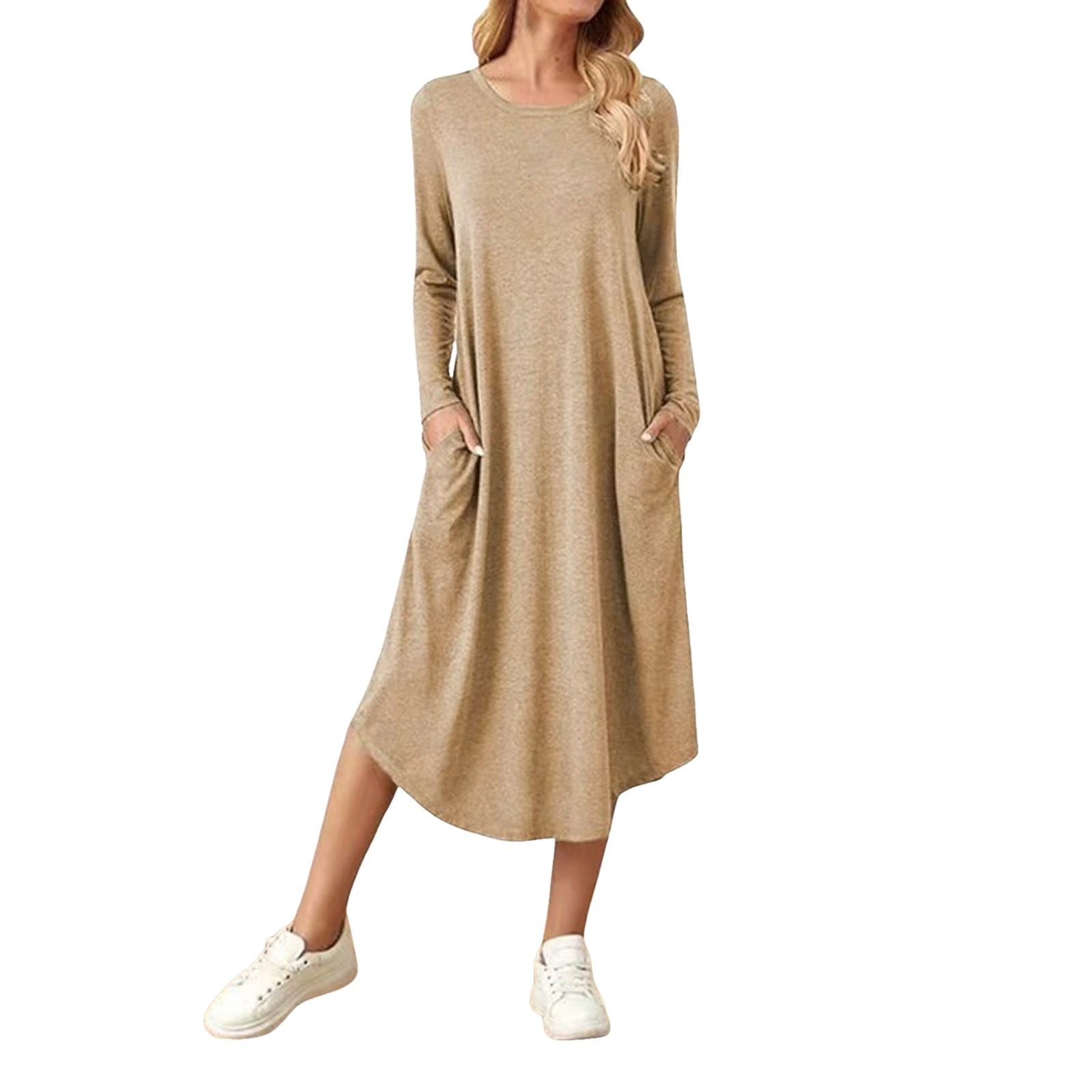 Casual Dress Holiday Loose Big Hem Dress for