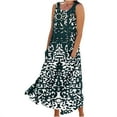 thumbnail image 1 of Casual Dresses for Women Elegant Casual Vintage Printed Long Dress with Wide Pockets Loose Sleeveless Round Neck Maxi Dresses Beach Tank Dress Plus Size Summer Ladies T Shirt Dresses, 1 of 5
