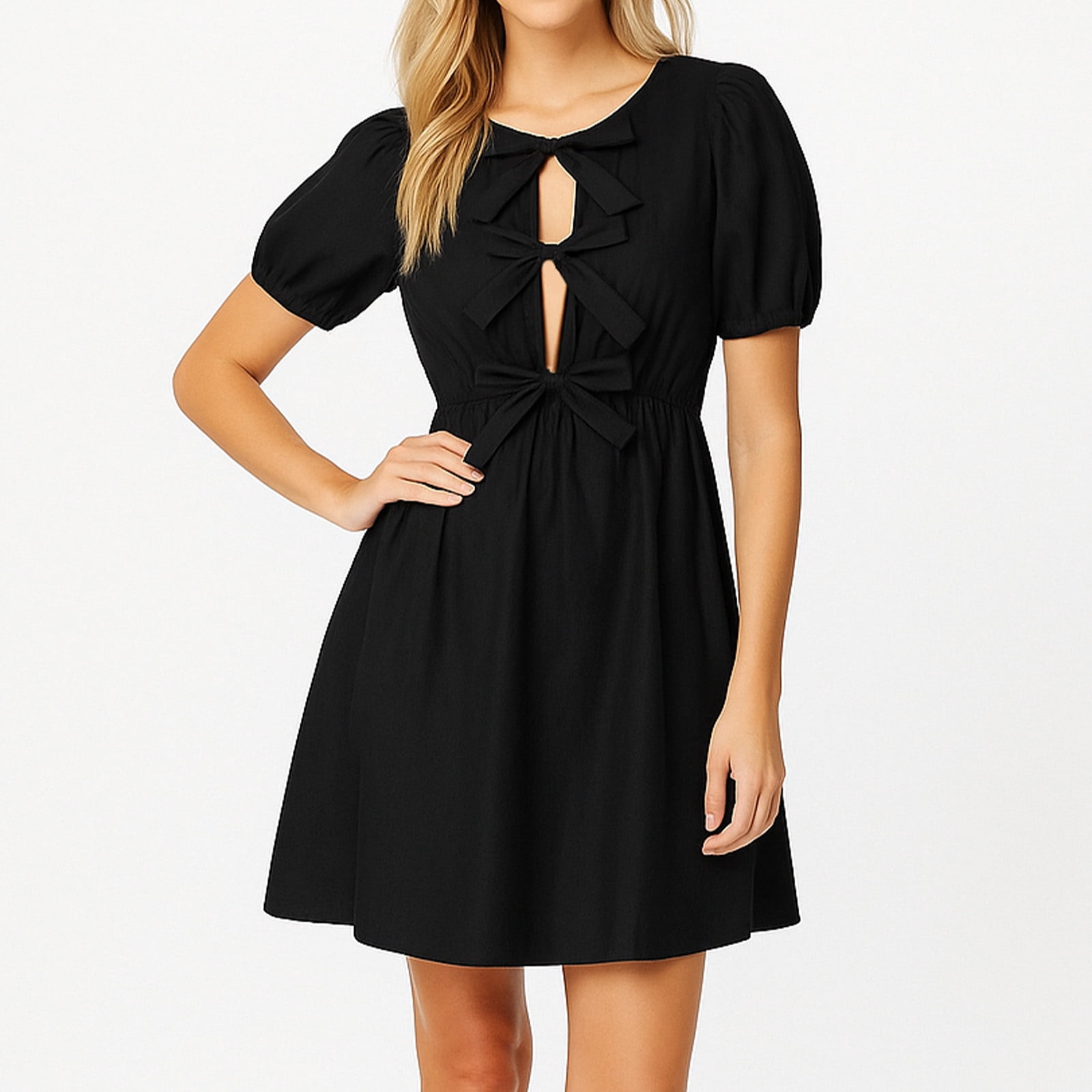 women s spring dresses Simplee Womens Long Sleeve Maxi Dress Square Neck Long Flowy Leely Women Black Velvet Size:XL 17.5
