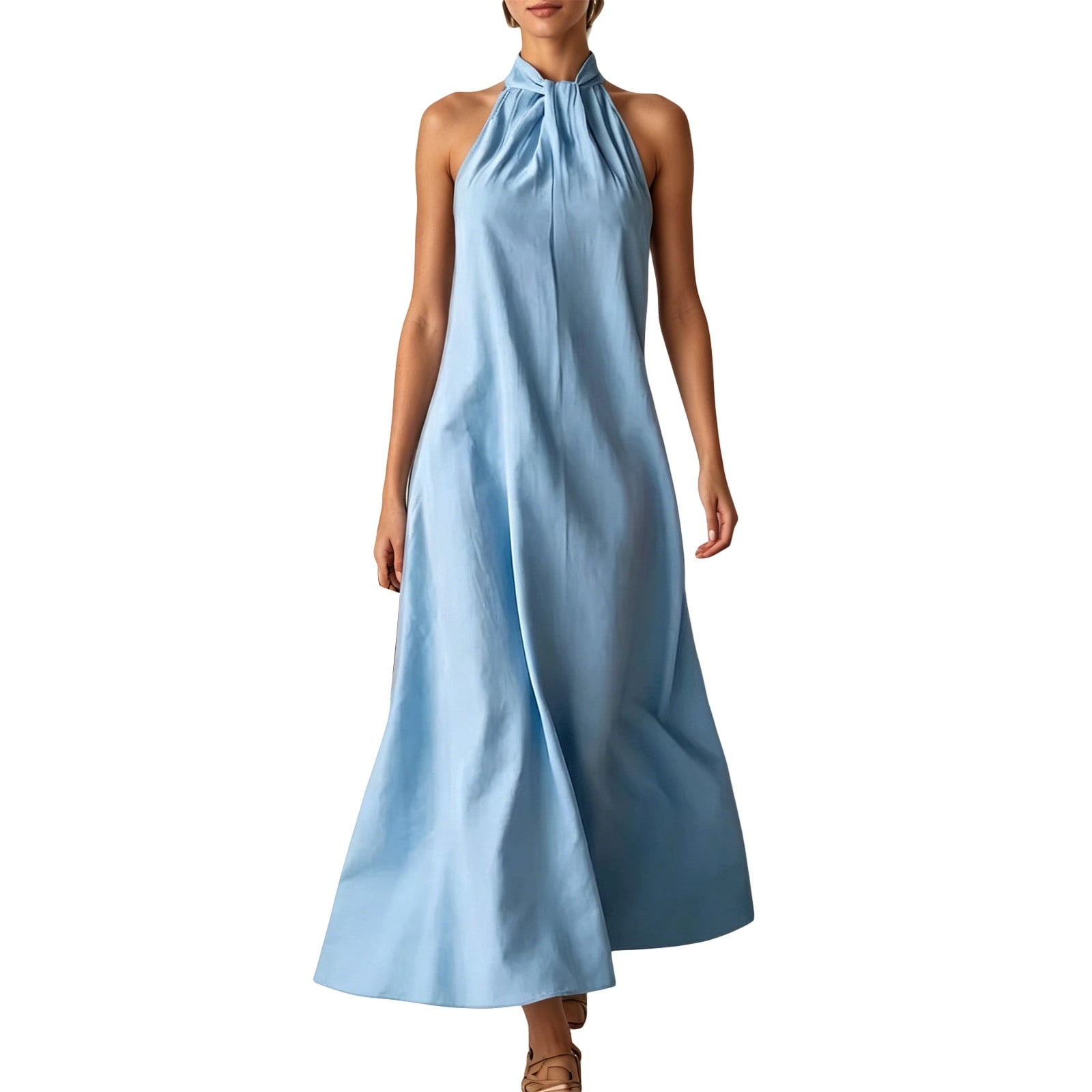 a line sleeveless summer dress Casual Dresses for Women Off Shoulder V Neck For Flowy Smocked Waist Midi Dress NEW SIZE A-line V Neck Sleeveless Sizes:Custom Sizes catching patchwork A