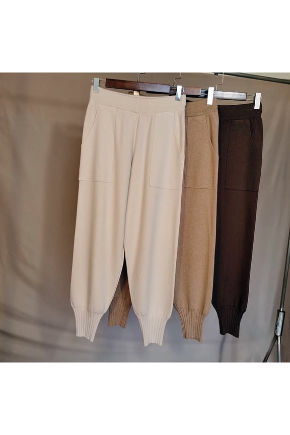 Casual Elastic Versatile Wool Radish pants Warm Trousers for Women 1773656644573905