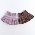 thumbnail image 1 of Casual Elastic Waist Pleated Skirts Girl's Solid Color Knitted Pleated Skirt Flounce Skirt Coffee 18 Months, 1 of 5