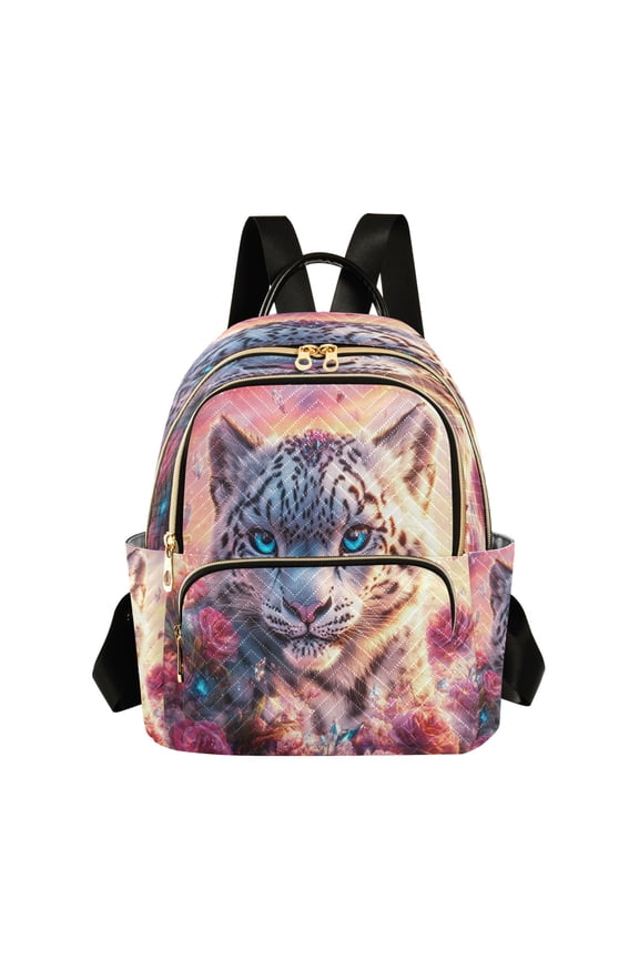 Casual Fantasy Leopard Sunset Backpack for School,College and Travel, Water Resistant Bookbag,