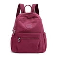 thumbnail image 1 of Casual Fashion Travel Wear-resistant Lightweight Shoulder Bag Mini Rucksack Small Backpack Large Capacity WINE RED, 1 of 8