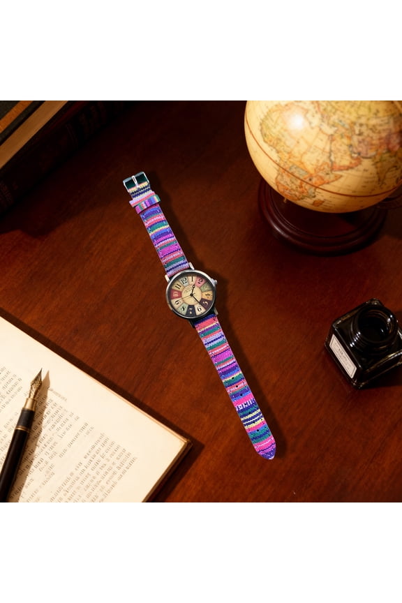 Casual Fashion Watch Textile Strap with Arabic Numeral Dial, Easy to Read Day Date Display, Alloy Case, Quartz Analog Watch, Water Resistant, Stylish Daily Accessory, Gift Idea