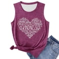 thumbnail image 1 of Casual Fashion Womens Sleeveless Round Neck Letter Print Tank Top For Daily Spring SummerWineXXXL, 1 of 3