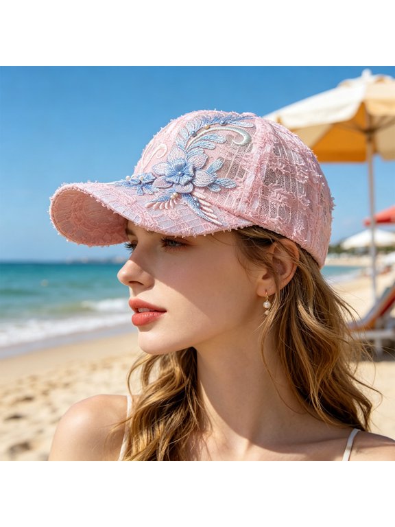Casual Female Summer Sun Cap, lightweight build reduce long wearing burden, flexible structure fit diverse head circumference, shaded headwear serve hiking leisure outdoor occasions
