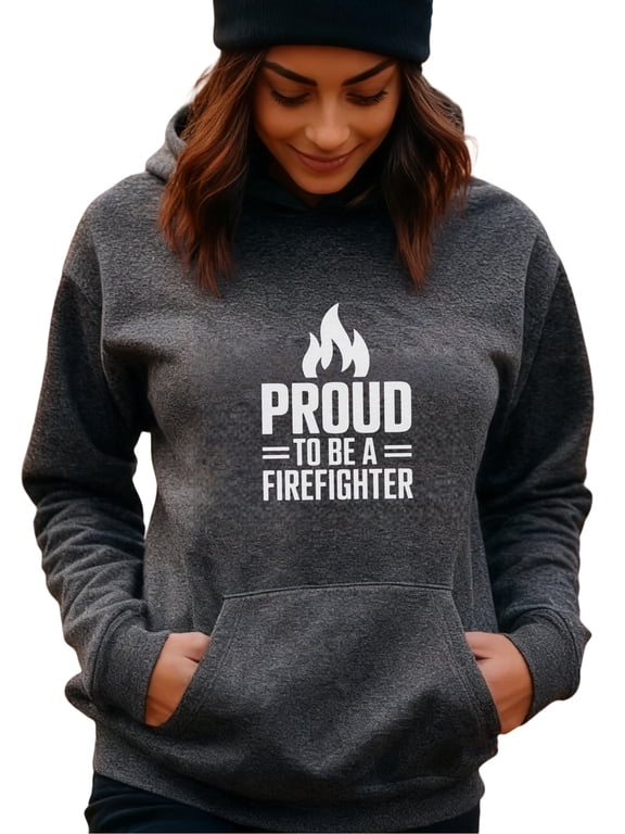 Casual Firefighter Hoodie for Men and Women, Unisex Pullover Hooded Sweatshirt, Comfortable Cotton Poly Blend, Casual Everyday Wear