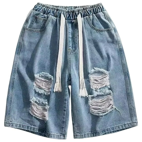 Casual Fit Shorts – Men’s Gym 7 Inch Style Men's Summer Loose Pocket Shorts Are Relaxed Comfortable And Breathable Denim Shorts